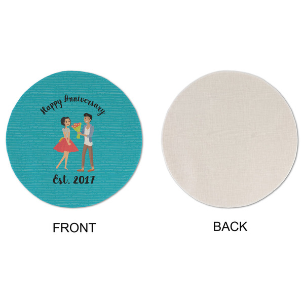 Happy Anniversary Round Linen Placemats - APPROVAL (single sided)