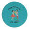 Happy Anniversary Round Linen Placemats - FRONT (Double Sided)