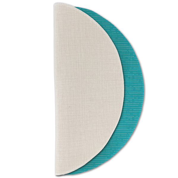 Happy Anniversary Round Linen Placemats - HALF FOLDED (single sided)
