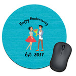 Happy Anniversary Round Mouse Pad (Personalized)