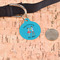 Happy Anniversary Round Pet ID Tag - Large - In Context