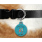 Happy Anniversary Round Pet Tag on Collar & Dog