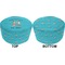 Happy Anniversary Round Pouf Ottoman (Top and Bottom)
