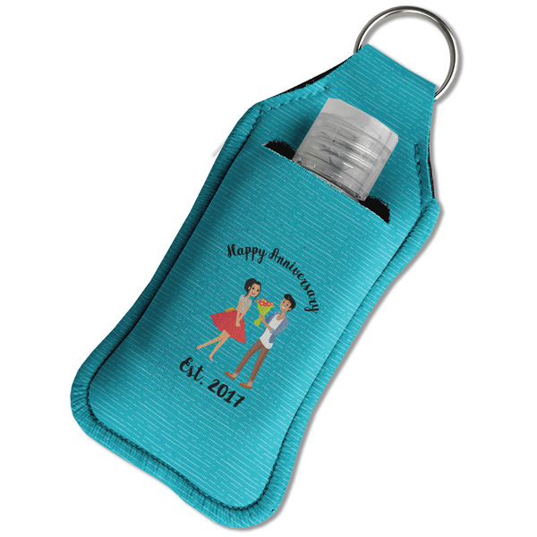 Happy Anniversary Sanitizer Holder Keychain - Large in Case