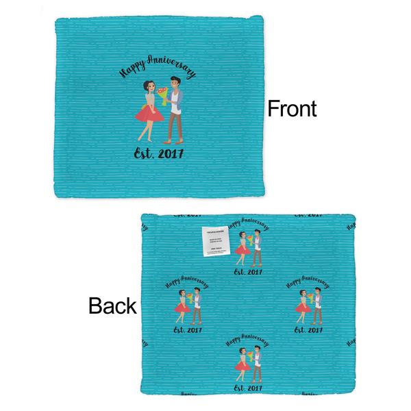 Happy Anniversary Security Blanket - Front & Back View