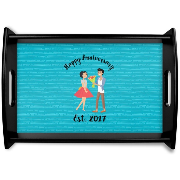 Custom Happy Anniversary Wooden Tray (Personalized)