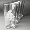 Happy Anniversary Pint Glasses - Engraved (Set of 4) (Personalized)