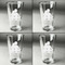 Happy Anniversary Set of Four Engraved Beer Glasses - Individual View