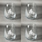 Happy Anniversary Set of Four Personalized Stemless Wineglasses (Approval)