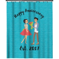 Happy Anniversary Extra Long Shower Curtain - 70"x84" (Personalized)