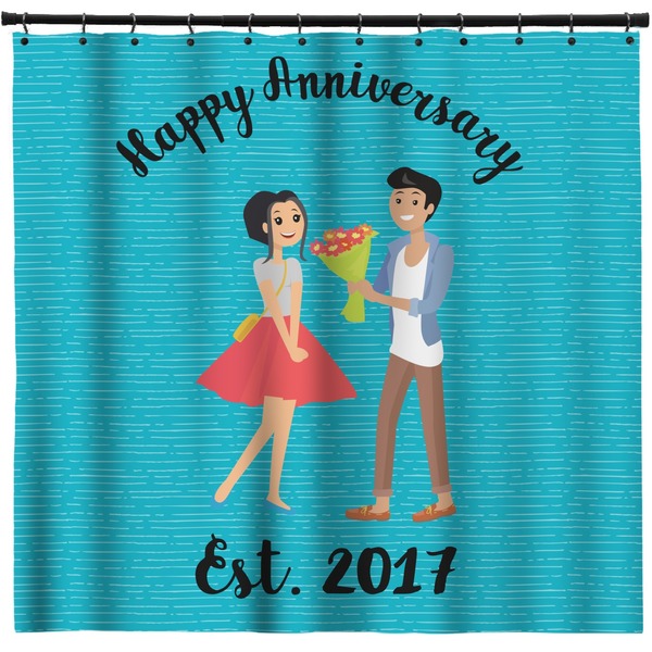 Custom Happy Anniversary Shower Curtain - Custom Size (Personalized)
