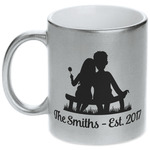 Happy Anniversary Metallic Silver Mug (Personalized)