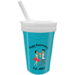 Happy Anniversary Sippy Cup with Straw (Personalized)