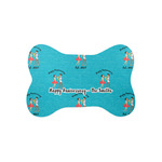 Happy Anniversary Bone Shaped Dog Food Mat (Small) (Personalized)