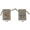 Happy Anniversary Small Burlap Gift Bag - Front and Back