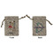 Happy Anniversary Small Burlap Gift Bag - Front & Back (Personalized)