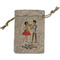 Happy Anniversary Small Burlap Gift Bag - Front