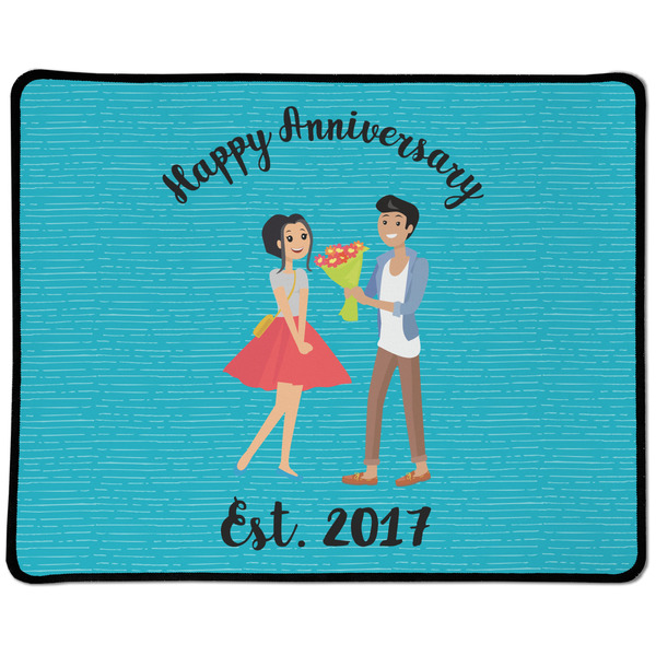 Custom Happy Anniversary Large Gaming Mouse Pad - 12.5" x 10" (Personalized)
