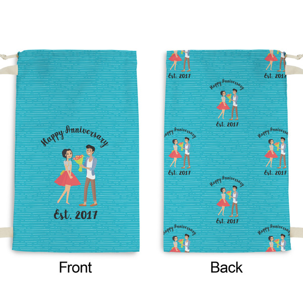 Happy Anniversary Small Laundry Bag - Front & Back View