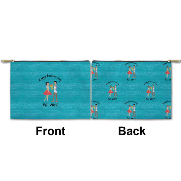 Happy Anniversary Small Zipper Pouch Approval (Front and Back)