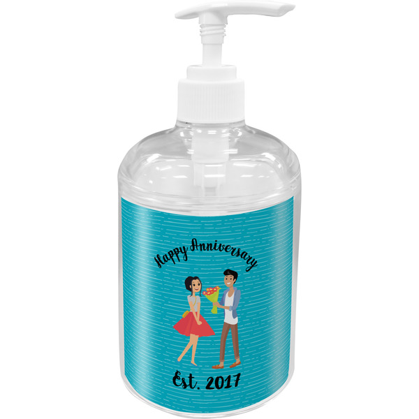 Custom Happy Anniversary Acrylic Soap & Lotion Bottle (Personalized)