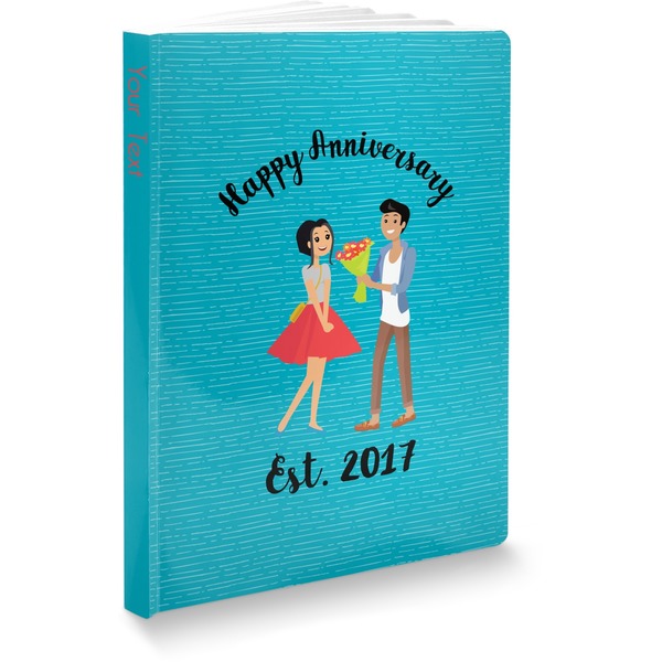 Custom Happy Anniversary Softbound Notebook - 7.25" x 10" (Personalized)