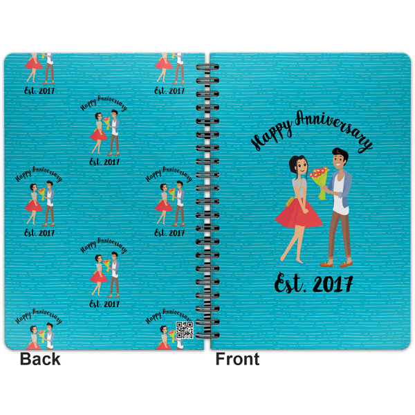 Happy Anniversary Spiral Journal 7 x 10 - Apvl