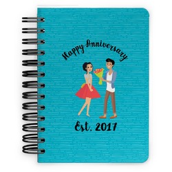 Happy Anniversary Spiral Notebook - 5x7 w/ Couple's Names