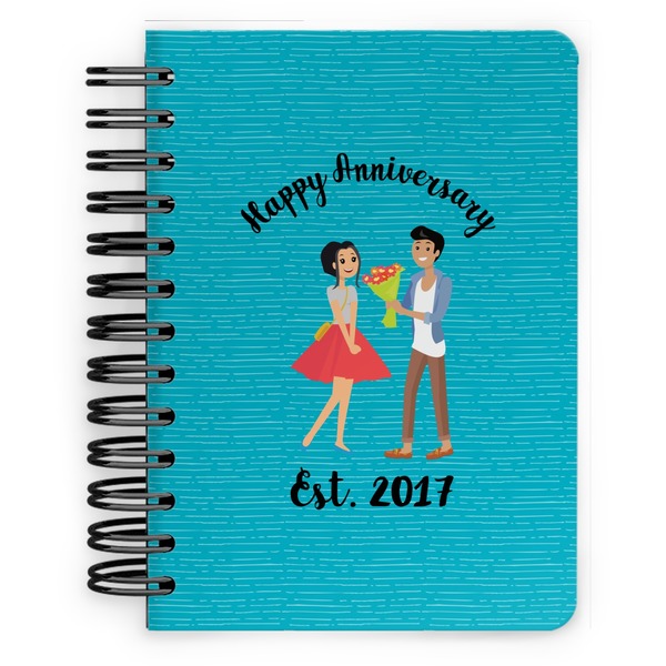 Custom Happy Anniversary Spiral Notebook - 5x7 w/ Couple's Names
