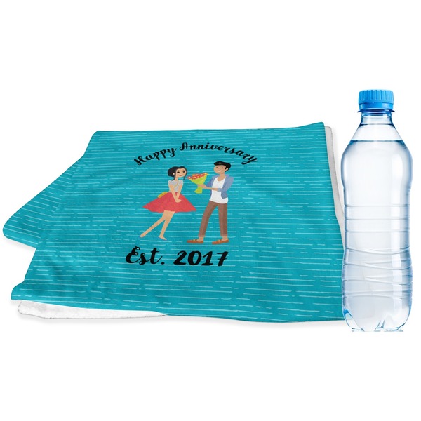 Custom Happy Anniversary Sports & Fitness Towel (Personalized)