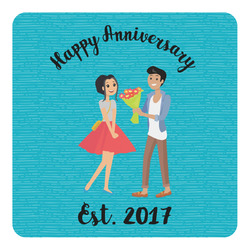 Happy Anniversary Square Decal (Personalized)