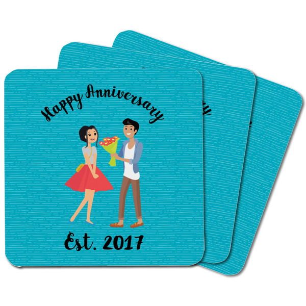 Happy Anniversary Square Fridge Magnet - MAIN