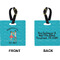 Happy Anniversary Square Luggage Tag (Front + Back)