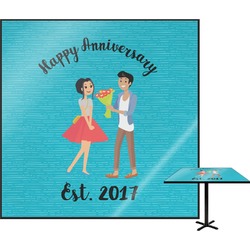 Happy Anniversary Square Table Top (Personalized)