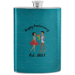 Happy Anniversary Stainless Steel Flask (Personalized)