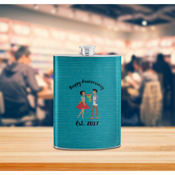 Happy Anniversary Stainless Steel Flask - LIFESTYLE 2