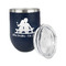 Happy Anniversary Stainless Wine Tumblers - Navy - Single Sided - Alt View
