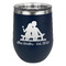 Happy Anniversary Stainless Wine Tumblers - Navy - Single Sided - Front