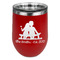 Happy Anniversary Stainless Wine Tumblers - Red - Double Sided - Front