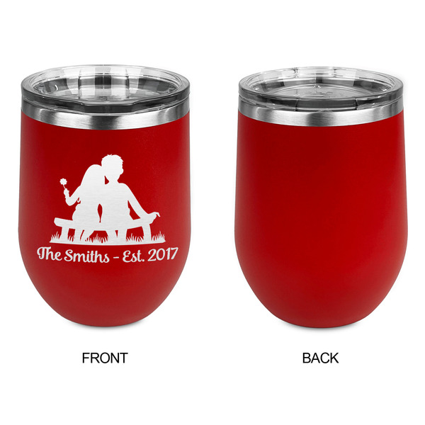 Happy Anniversary Stainless Wine Tumblers - Red - Single Sided - Approval