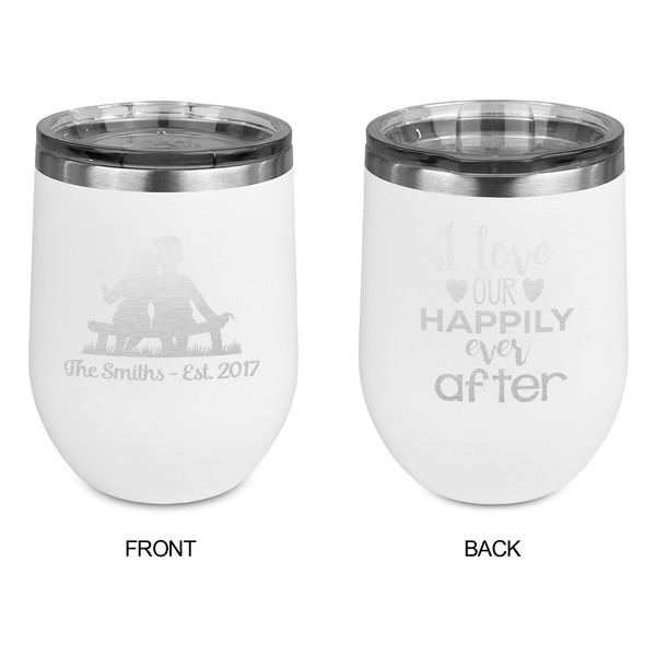 Happy Anniversary Stainless Wine Tumblers - White - Double Sided - Approval