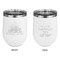 Happy Anniversary Stainless Wine Tumblers - White - Double Sided - Approval
