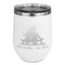Happy Anniversary Stainless Wine Tumblers - White - Single Sided - Front