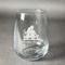 Happy Anniversary Stemless Wine Glass - Engraved (Personalized)