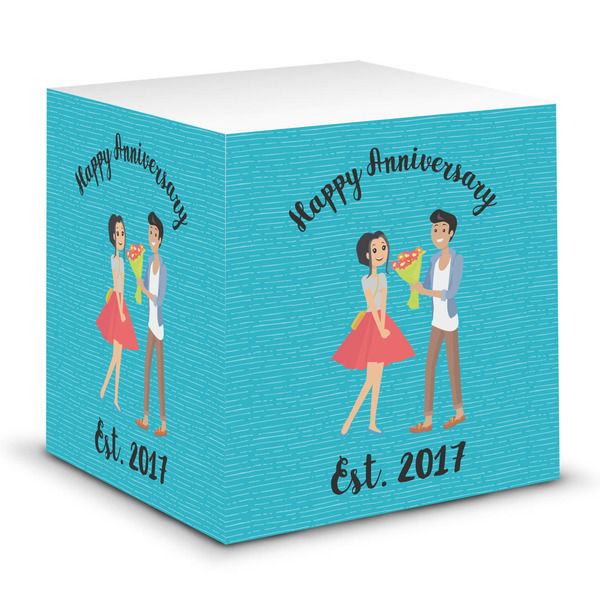 Custom Happy Anniversary Sticky Note Cube (Personalized)