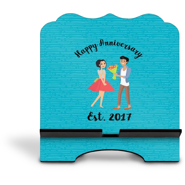Happy Anniversary Stylized Tablet Stand - Front without iPad