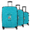 Happy Anniversary 3 Piece Luggage Set - 20" Carry On, 24" Medium Checked, 28" Large Checked (Personalized)