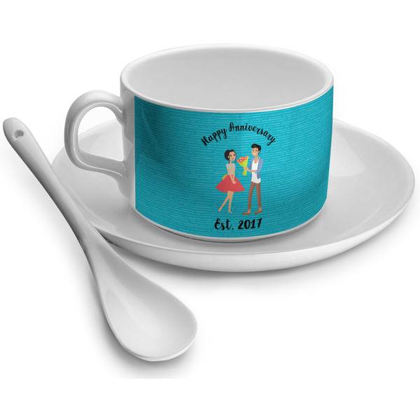 Custom Happy Anniversary Tea Cup (Personalized)