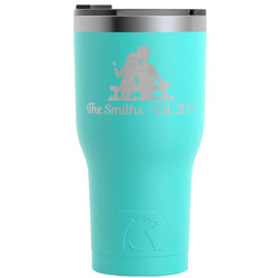 Happy Anniversary RTIC Tumbler - Teal - Engraved Front (Personalized)
