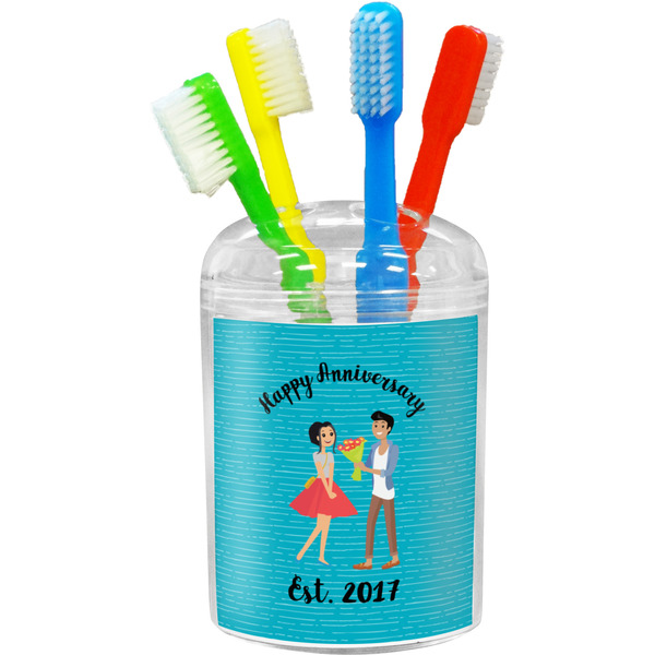 Custom Happy Anniversary Toothbrush Holder (Personalized)